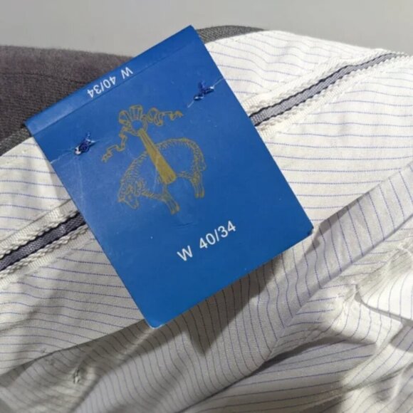 NWT Brooks Brothers | Gabardine Wool Trousers In Grey (40/34) - Picture 9 of 10